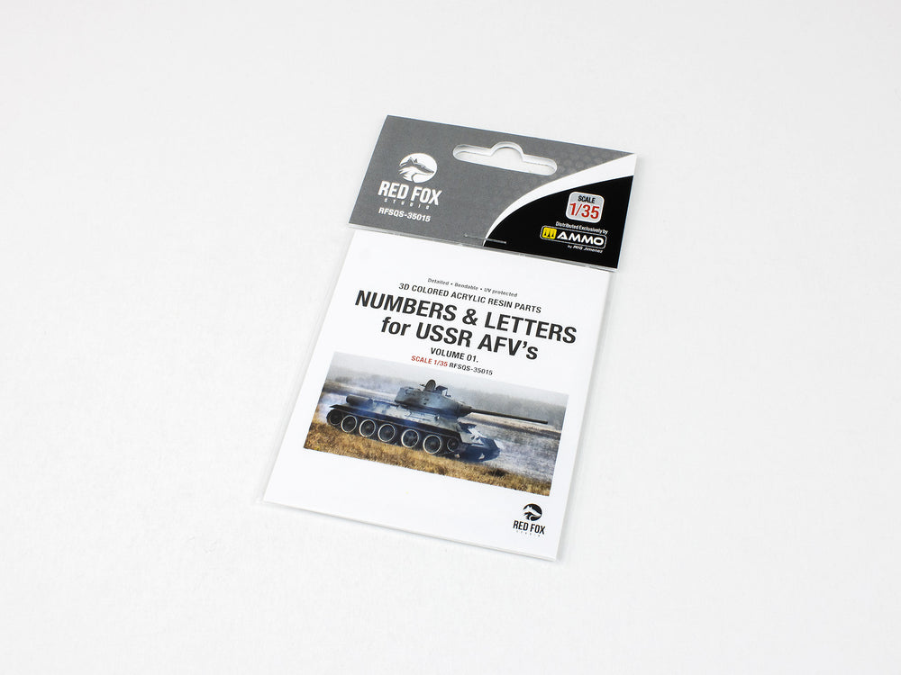 Red Fox RFS-35015 1:35 USSR AFV Numbers & Letters Vol.1 3D Panel