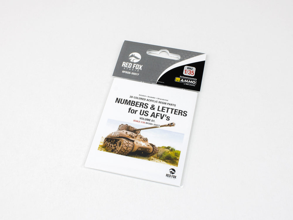 Red Fox RFS-35017 1:35 US AFV Numbers & Letters Vol.1 3D Panel