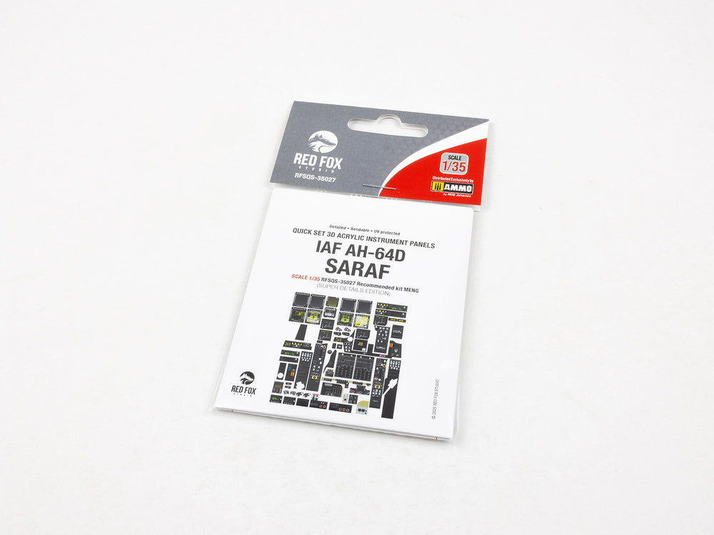 Red Fox RFS-35027 1:35 AH-64D SARAF Apache 3D Instrument Panel