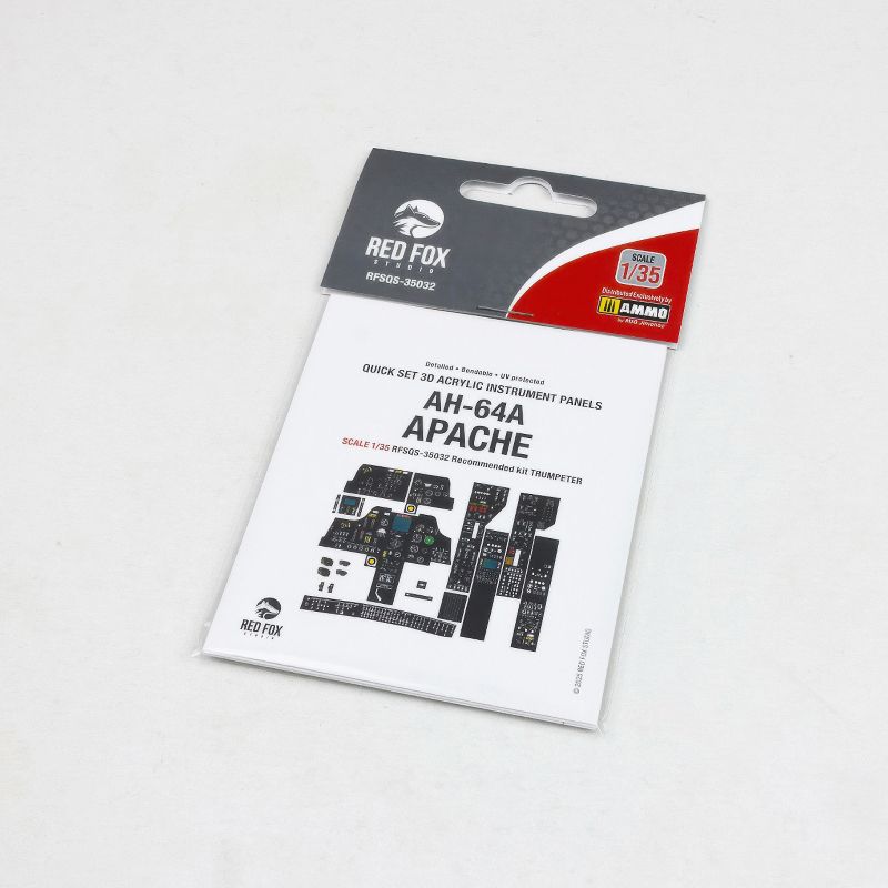 Red Fox Studio RFS-35032 1:35 Bell/Boeing AH-64A Apache 3D Acrylic Instr. Panel