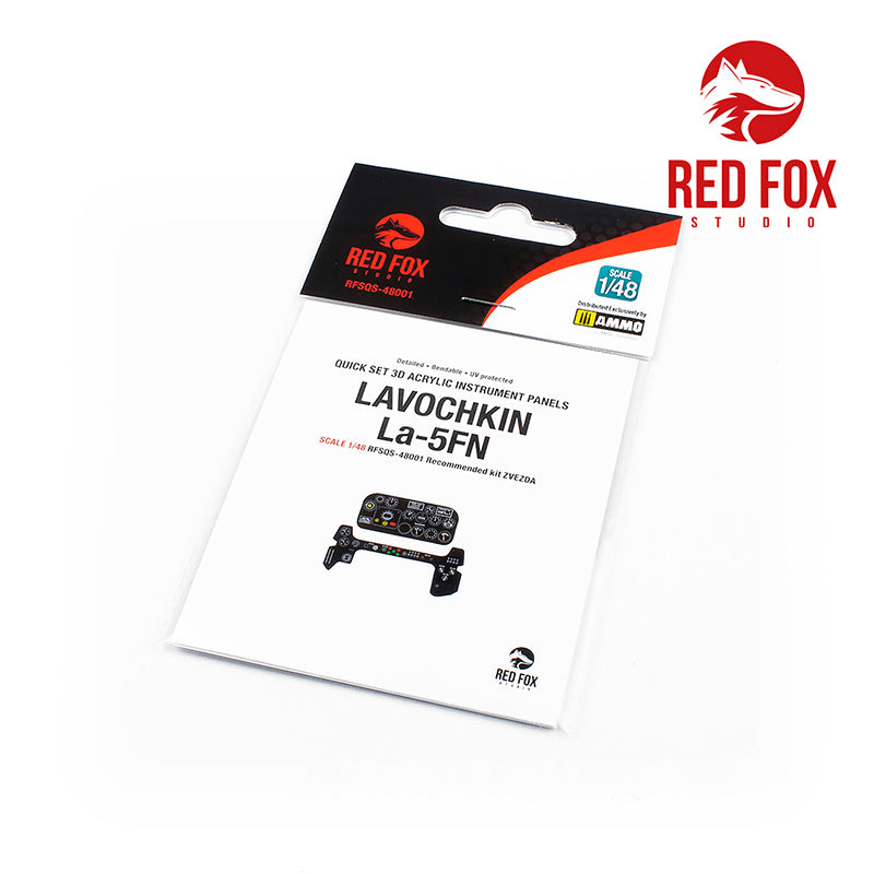 Red Fox Studio RFS-48001 1:48 Lavochkin La-5FN Quick Set 3D Acrylic Instr. Panel