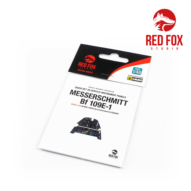 Red Fox RFS-48003 1:48 Bf-109E-1 3D Acrylic Instrument Panel