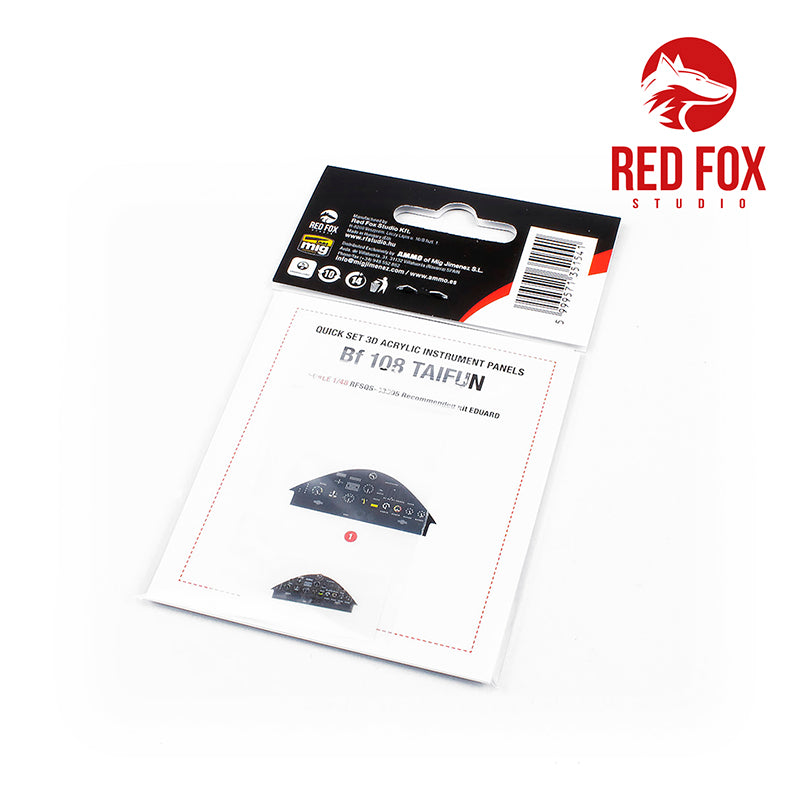 Red Fox RFS-48005 1:48 Bf-108 Taifun 3D Acrylic Instrument Panel