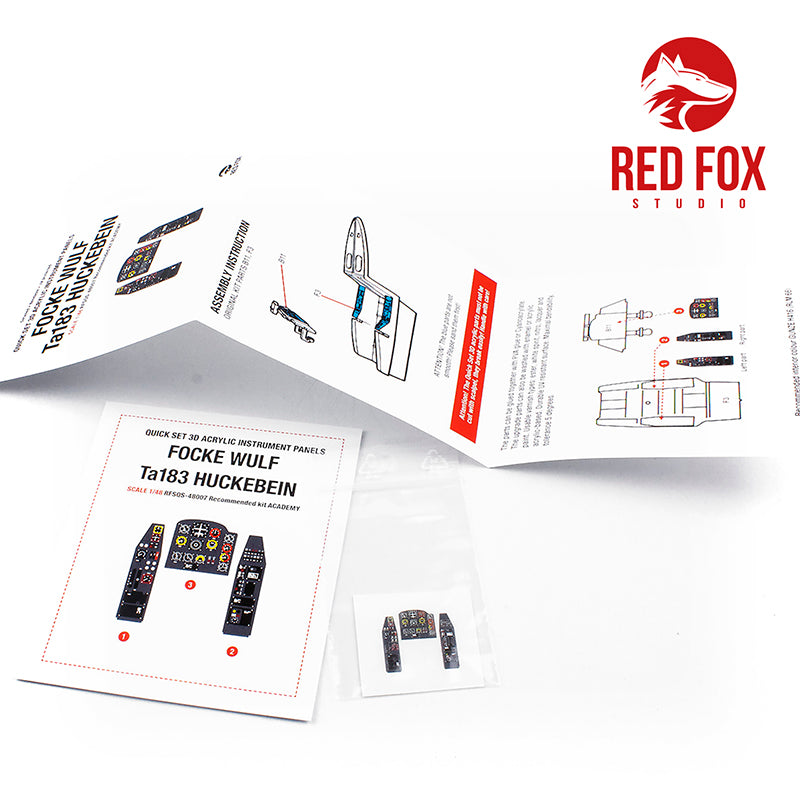 Red Fox RFS-48007 1:48 Ta-183 Huckebein 3D Instrument Panel