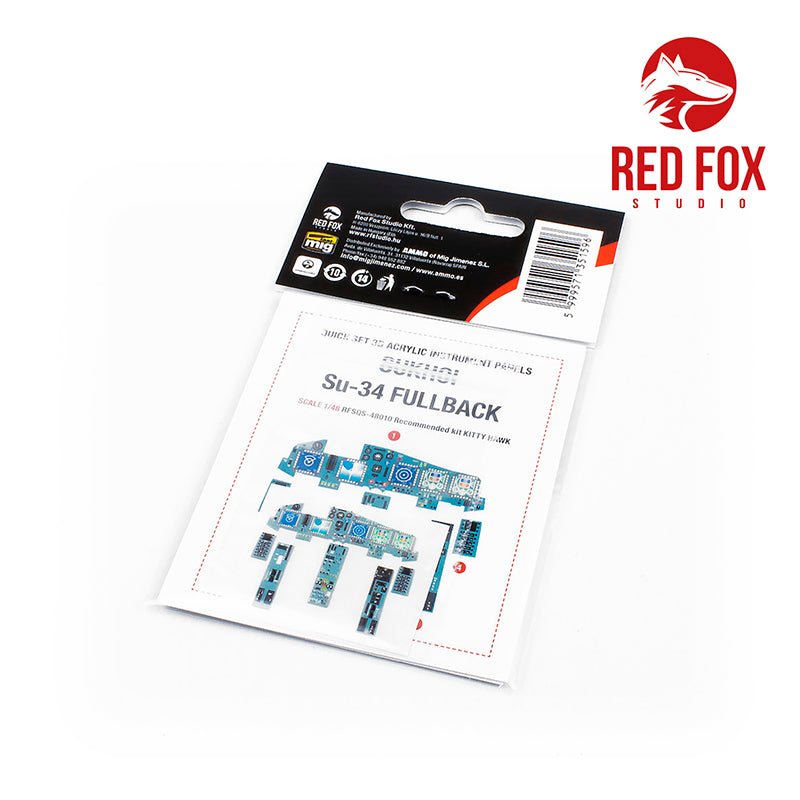 Red Fox RFS-48010 1:48 Su-34 Fullback 3D Acrylic Instrument Panel