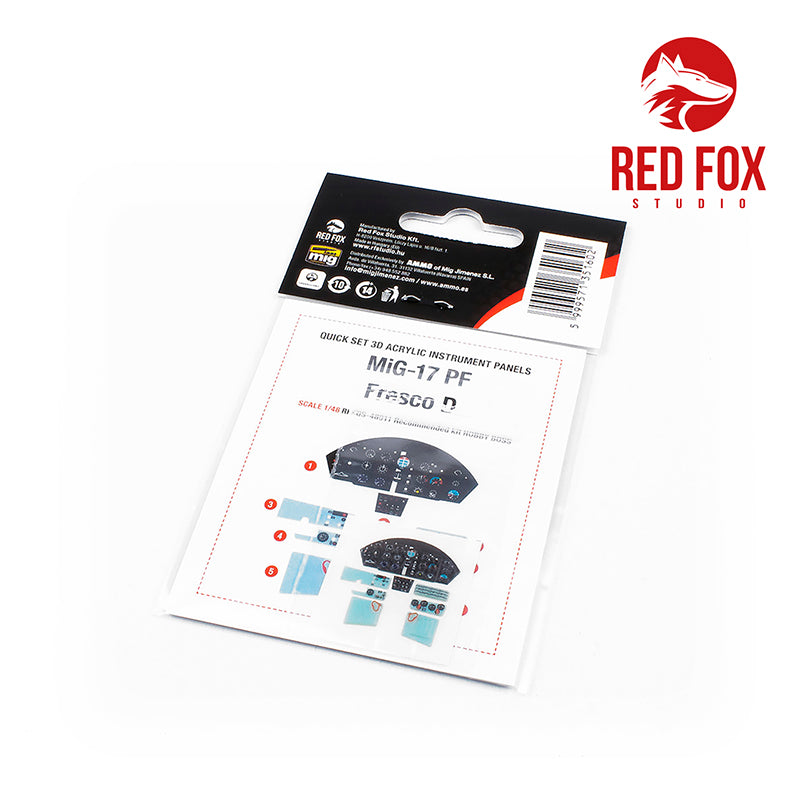 Red Fox RFS-48011 1:48 MiG-17PF Fresco D 3D Instrument Panel