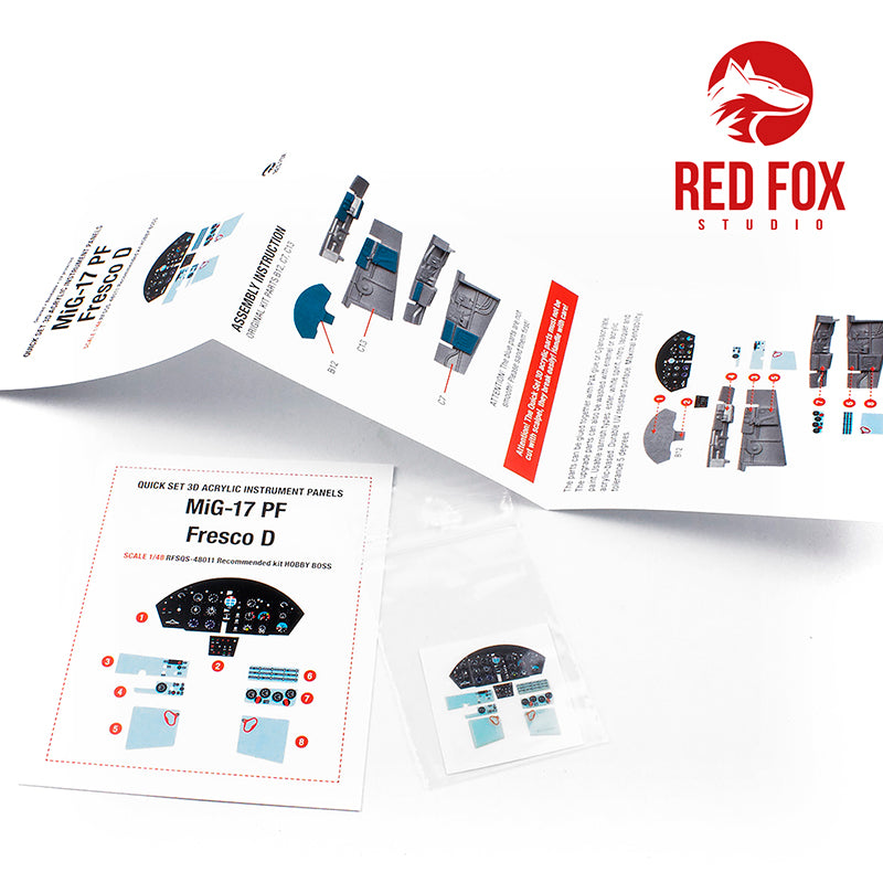 Red Fox RFS-48011 1:48 MiG-17PF Fresco D 3D Instrument Panel