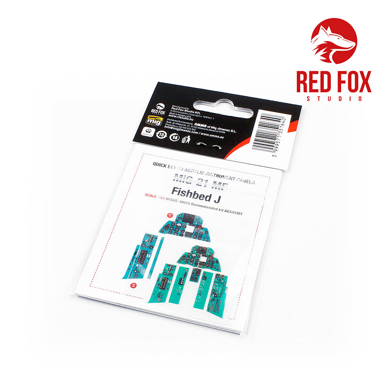Red Fox RFS-48015 1:48 MiG-21MF Fishbed J 3D Instrument Panel