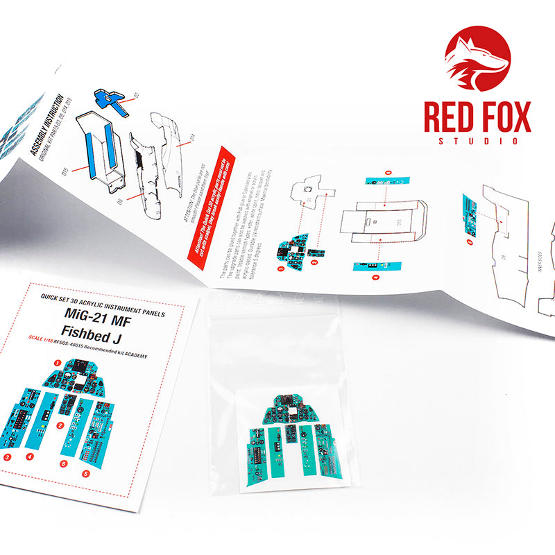 Red Fox RFS-48015 1:48 MiG-21MF Fishbed J 3D Instrument Panel