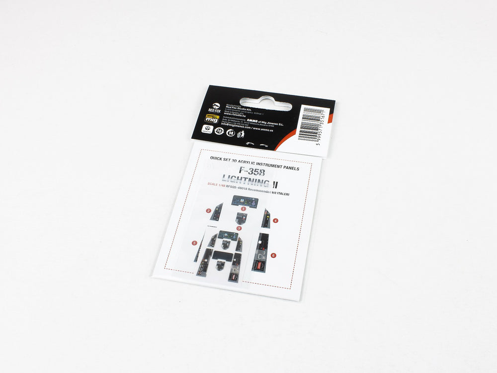 Red Fox RFS-48018 1:48 F-35B Lightning II 3D Instrument Panel