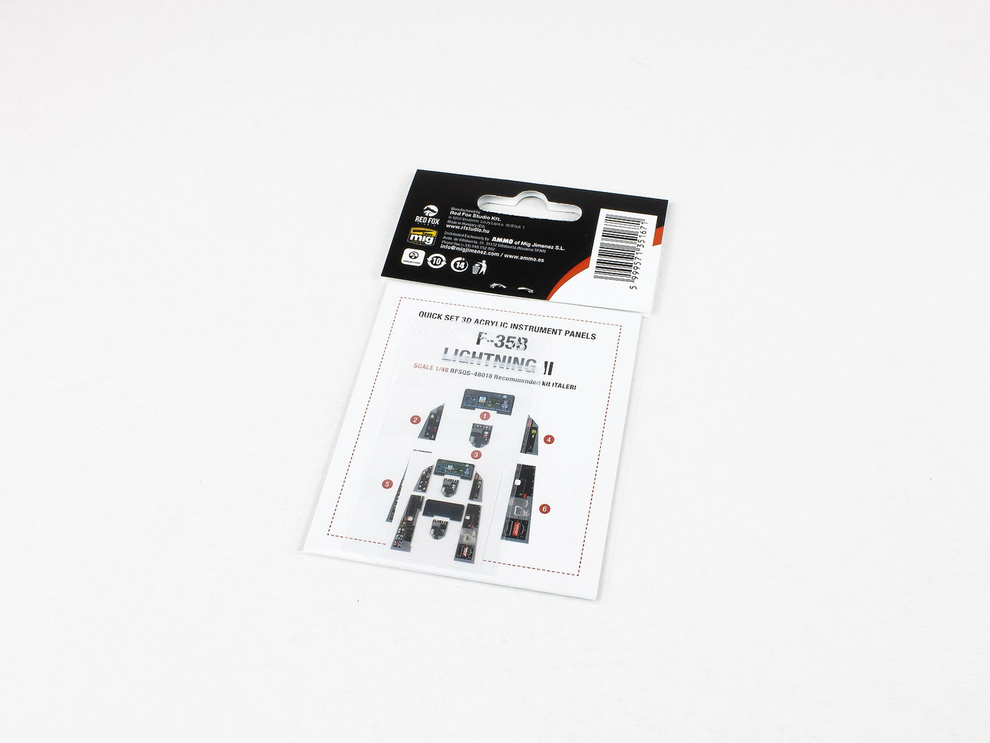 Red Fox RFS-48018 1:48 F-35B Lightning II 3D Instrument Panel