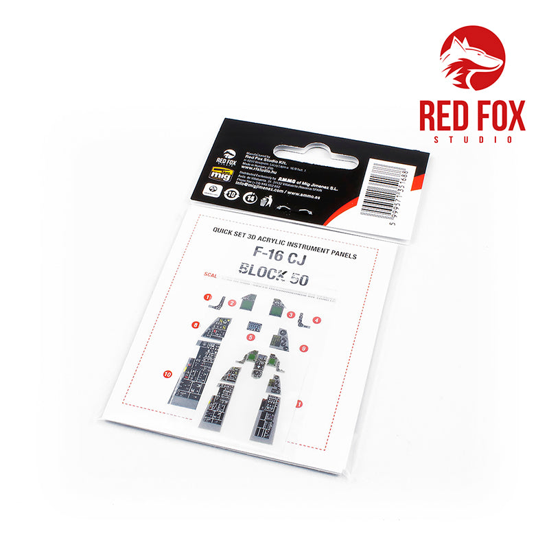 Red Fox RFS-48019 1:48 F-16CJ Block 50 3D Instrument Panel