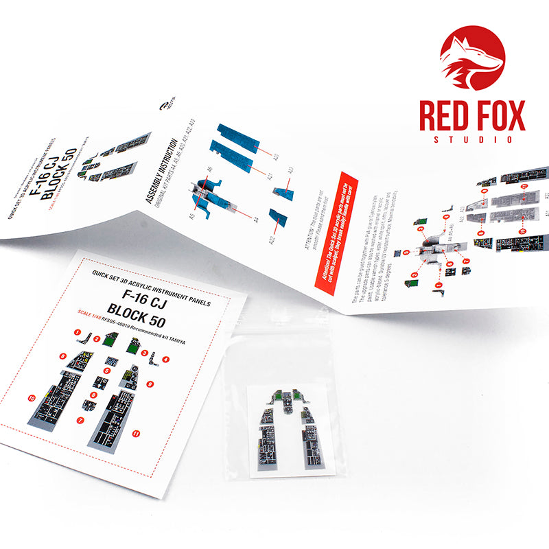 Red Fox RFS-48019 1:48 F-16CJ Block 50 3D Instrument Panel
