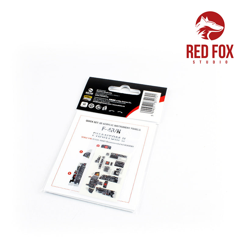 Red Fox RFS-48021 1:48 F-4B/N Phantom II 3D Instrument Panel