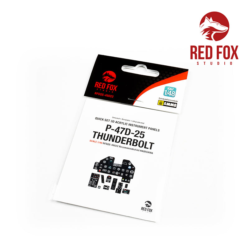 Red Fox RFS-48022 1:48 P-47D Thunderbolt 3D Instrument Panel