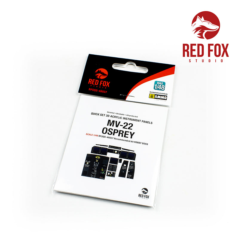 Red Fox RFS-48027 1:48 MV-22 Osprey 3D Acrylic Instrument Panel