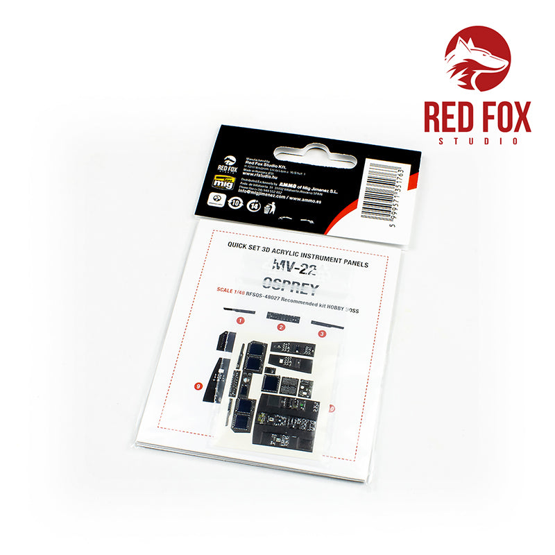 Red Fox RFS-48027 1:48 MV-22 Osprey 3D Acrylic Instrument Panel