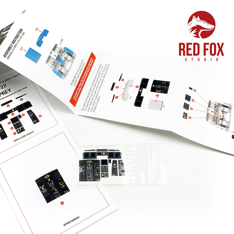 Red Fox RFS-48027 1:48 MV-22 Osprey 3D Acrylic Instrument Panel