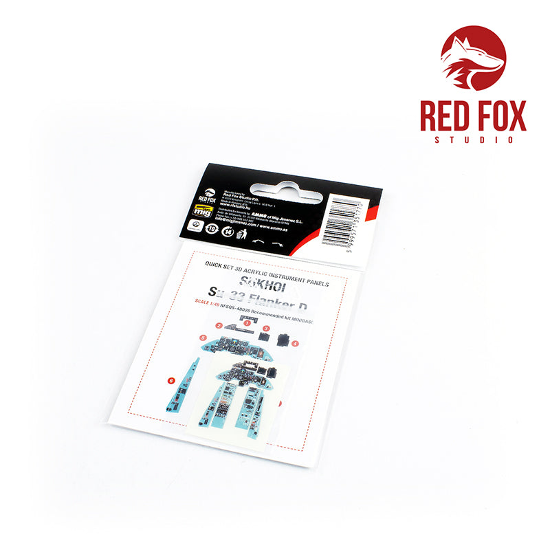Red Fox RFS-48028 1:48 Su-33 Flanker D 3D Instrument Panel