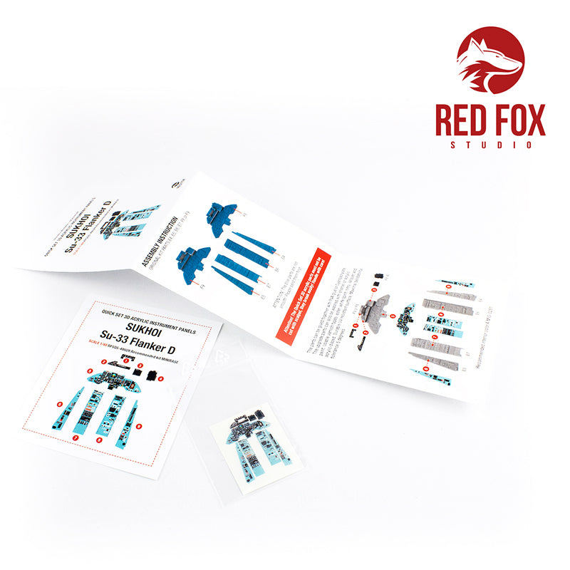 Red Fox RFS-48028 1:48 Su-33 Flanker D 3D Instrument Panel