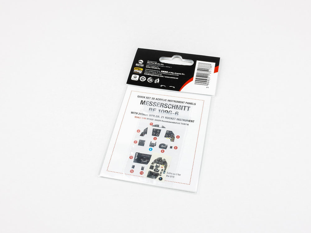 Red Fox RFS-48029 1:48 Bf-109G-6 WFR.GR.21 Rocket 3D Panel