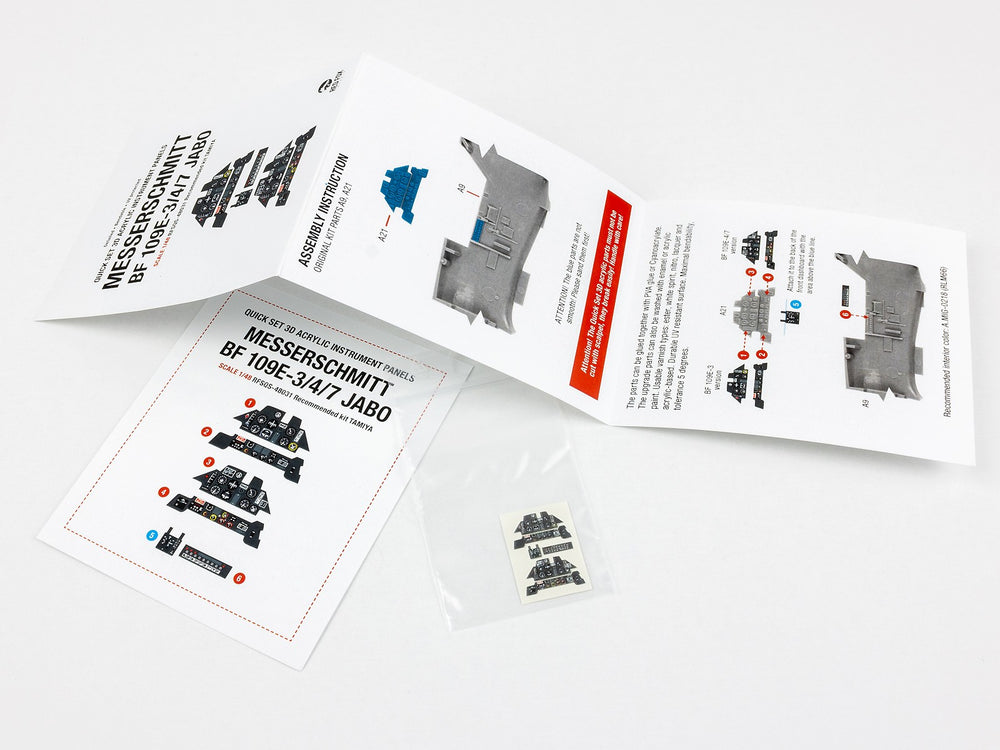 Red Fox RFS-48031 1:48 Bf-109E-3/4/7 JABO 3D Instrument Panel