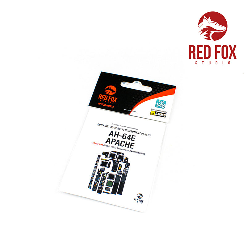 Red Fox RFS-48032 1:48 AH-64E Apache 3D Acrylic Instrument Panel