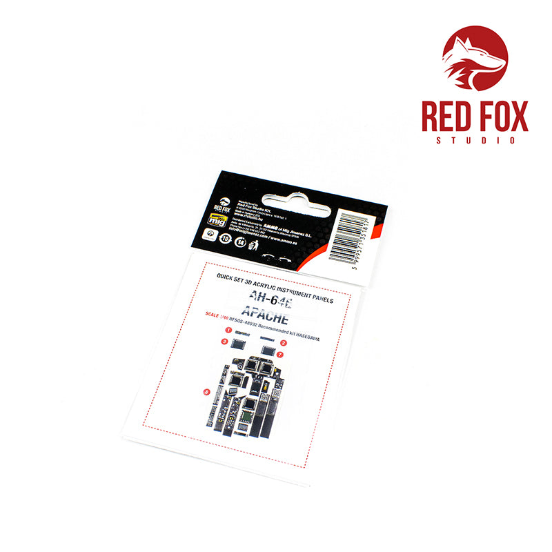 Red Fox RFS-48032 1:48 AH-64E Apache 3D Acrylic Instrument Panel