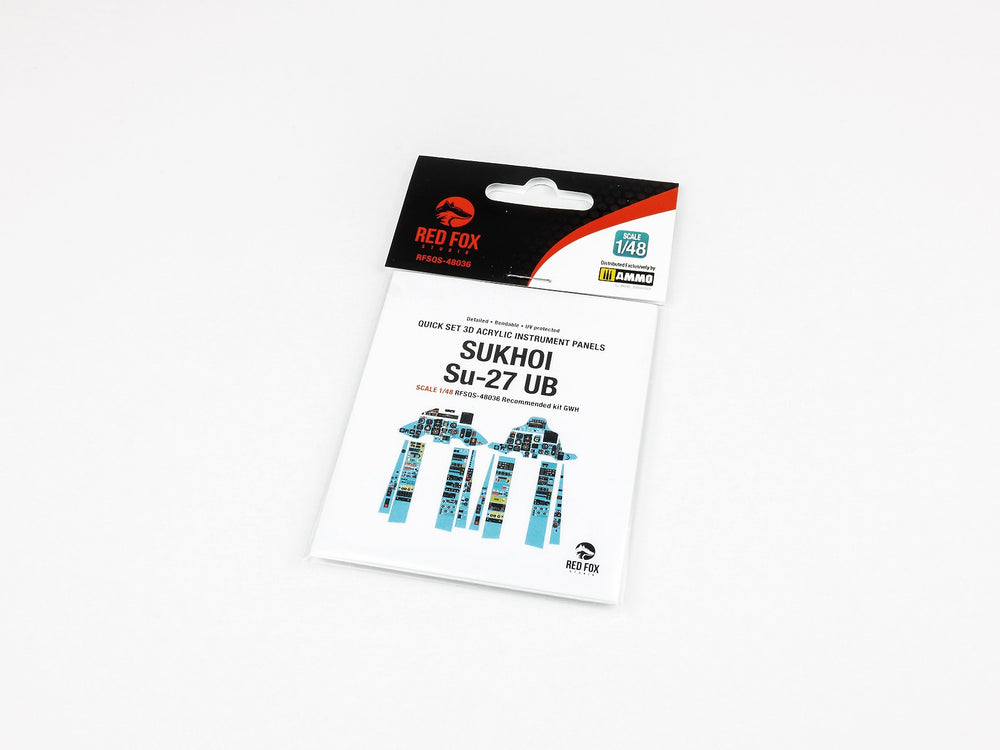 Red Fox Studio RFS-48036 1:48 Sukhoi Su-27UB Flanker C 3D Acrylic Instr. Panel