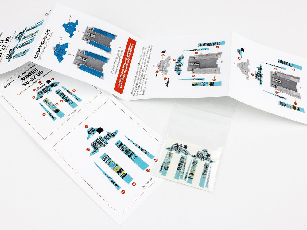 Red Fox Studio RFS-48036 1:48 Sukhoi Su-27UB Flanker C 3D Acrylic Instr. Panel