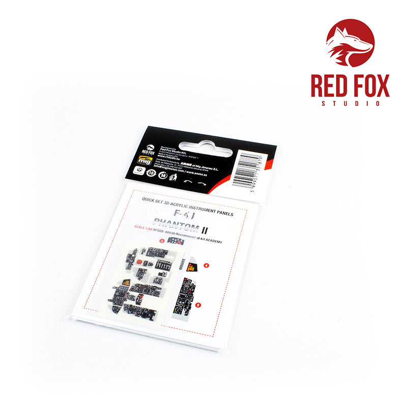 Red Fox RFS-48038 1:48 F-4J Phantom II 3D Instrument Panel