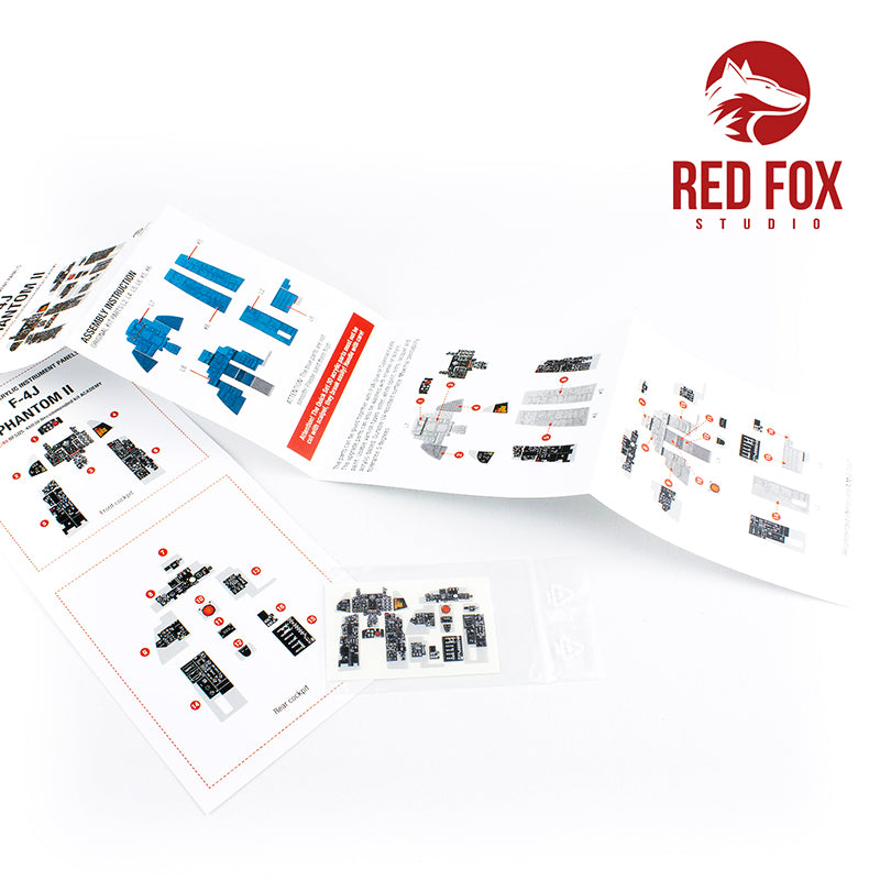 Red Fox RFS-48038 1:48 F-4J Phantom II 3D Instrument Panel