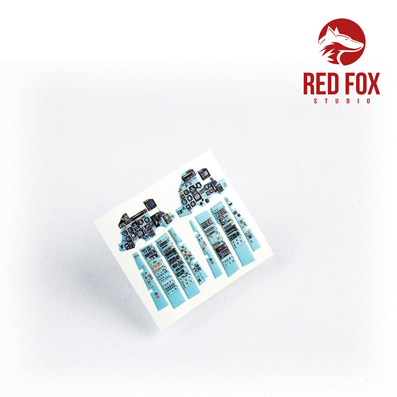 Red Fox Studio RFS-48040 1:48 Sukhoi Su-27UB Quick Set 3D Acrylic Instr. Panel