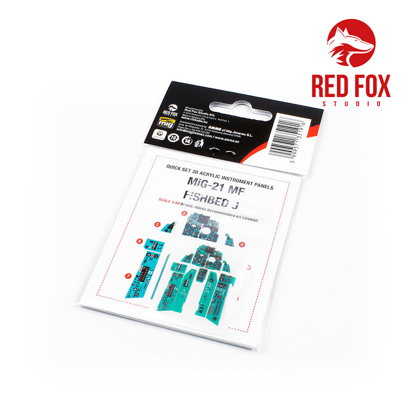 Red Fox RFS-48042 1:48 MiG-21MF Fishbed J 3D Instrument Panel