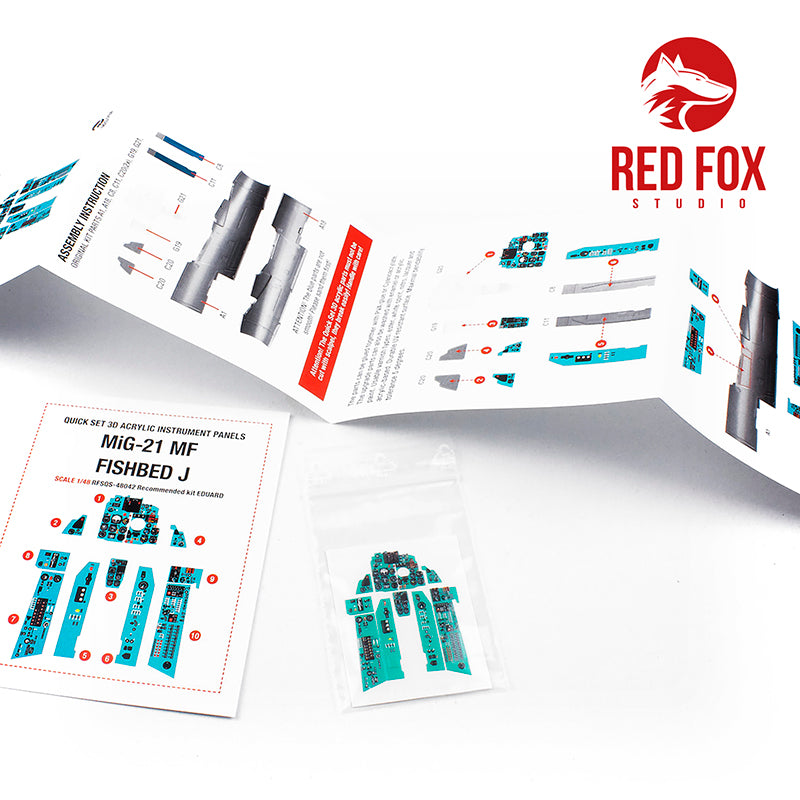 Red Fox RFS-48042 1:48 MiG-21MF Fishbed J 3D Instrument Panel