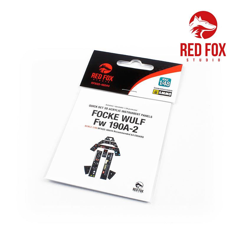Red Fox RFS-48044 1:48 Fw-190A-2 3D Acrylic Instrument Panel