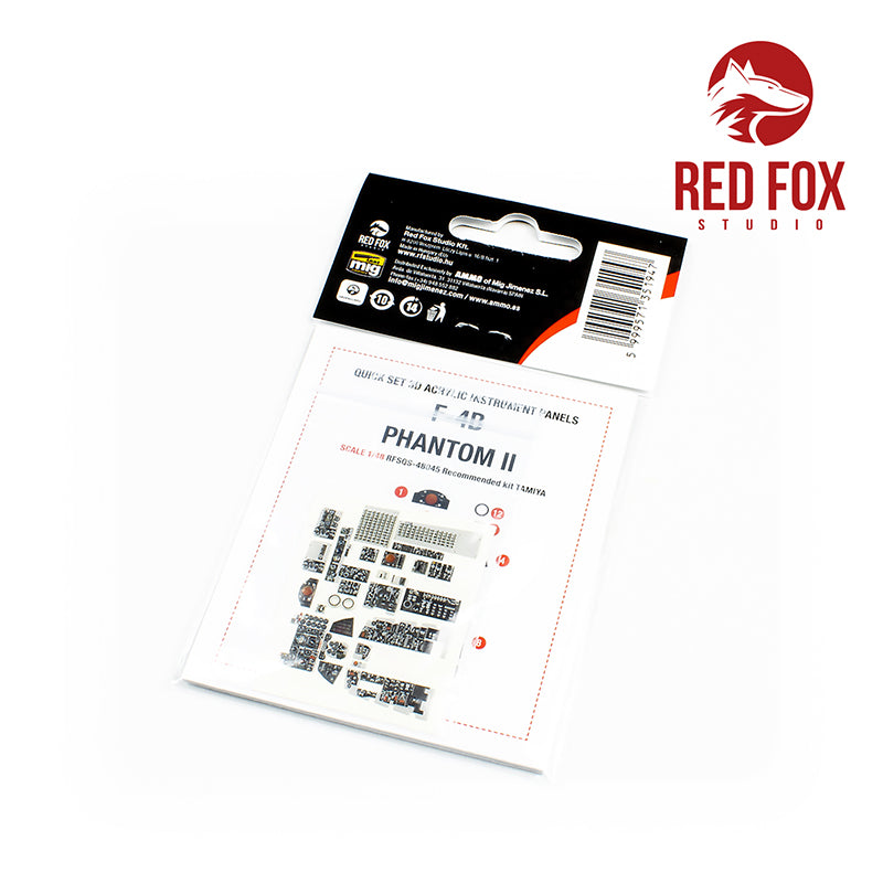 Red Fox RFS-48045 1:48 F-4B Phantom II 3D Instrument Panel