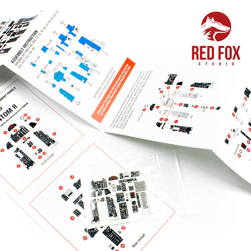 Red Fox RFS-48045 1:48 F-4B Phantom II 3D Instrument Panel