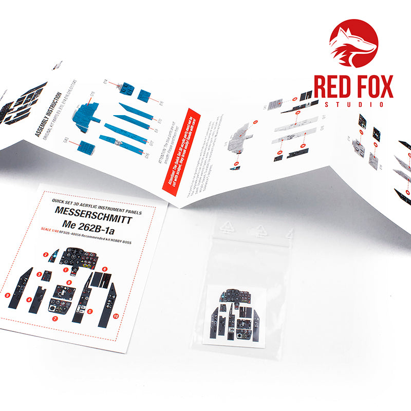 Red Fox RFS-48056 1:48 Me-262B-1a 3D Acrylic Instrument Panel
