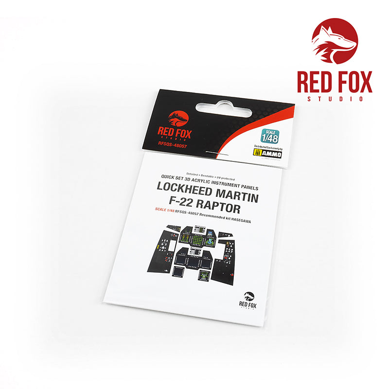 Red Fox Studio RFS-48057 1:48 F-22 Raptor 3D Instr. Panel