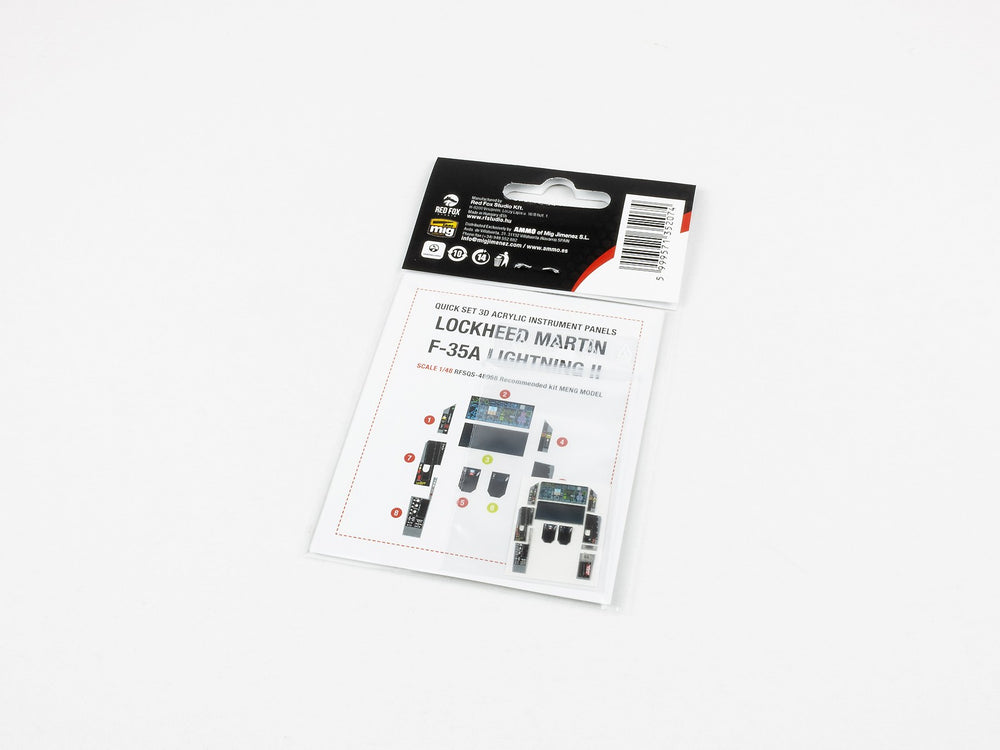 Red Fox RFS-48058 1:48 F-35A Lightning II 3D Instrument Panel