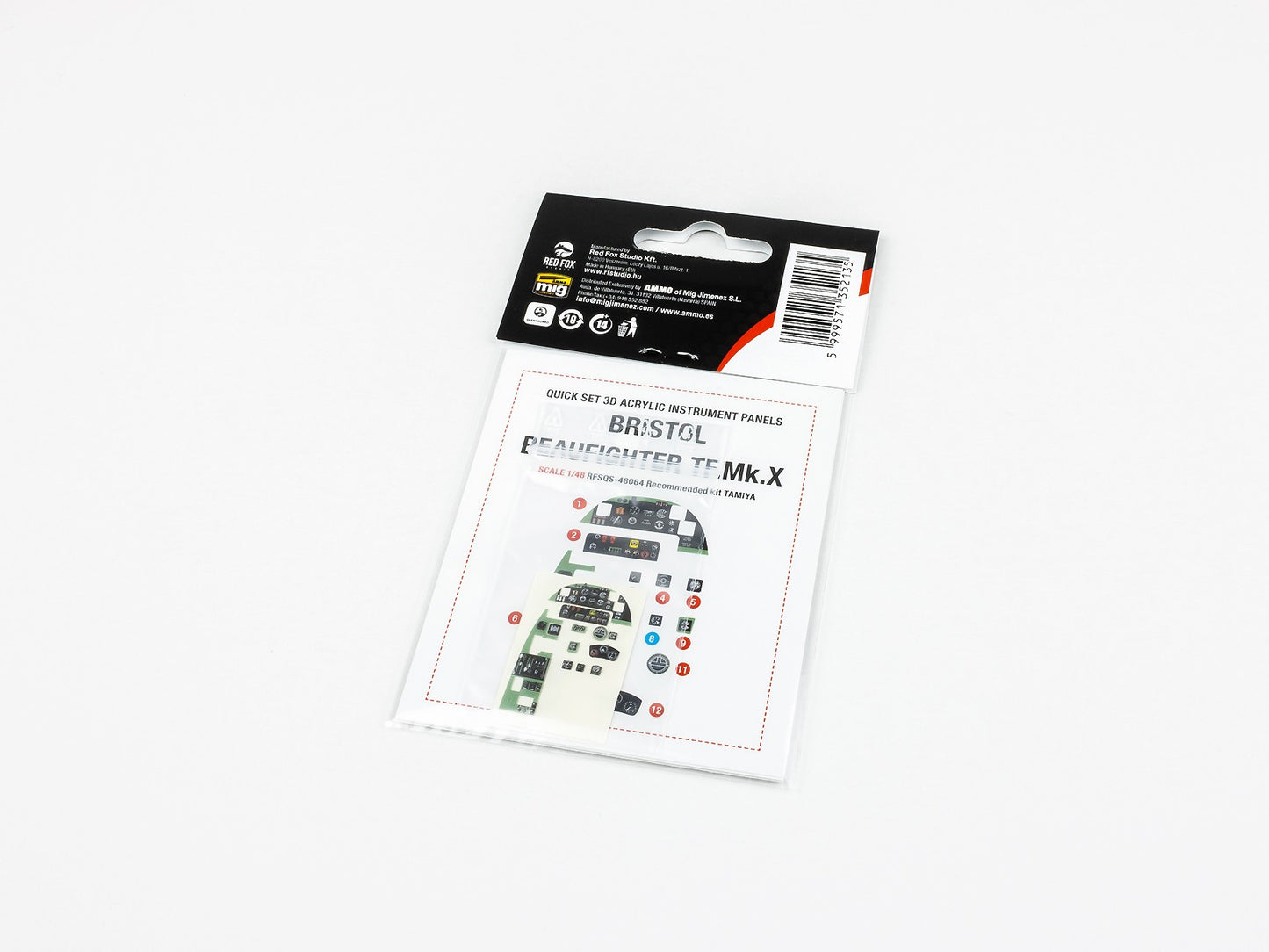 Red Fox Studio RFS-48064 1:48 Bristol Beaufighter TF Mk.X 3D Instr. Panel