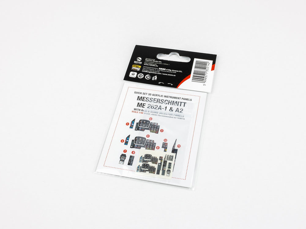 Red Fox RFS-48065 1:48 Me-262A-1/A-2 3D Instrument Panel