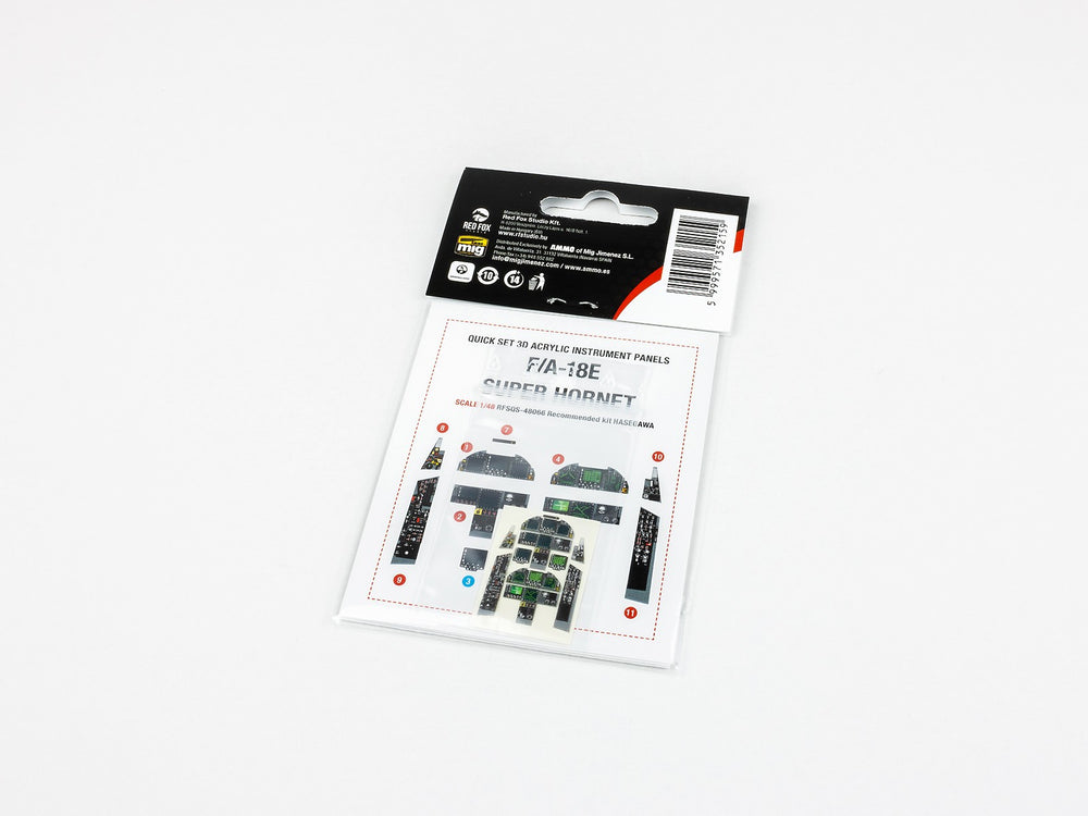 Red Fox Studio RFS-48066 1:48 Boeing F/A-18E Super Hornet 3D Instr. Panel
