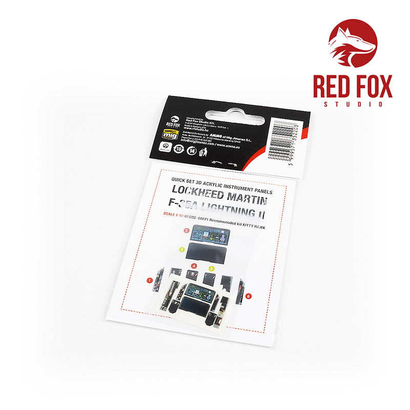 Red Fox RFS-48071 1:48 F-35A Lightning II 3D Instrument Panel