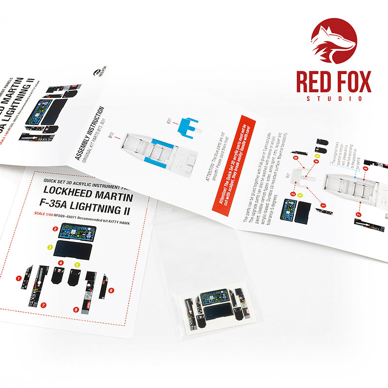 Red Fox RFS-48071 1:48 F-35A Lightning II 3D Instrument Panel