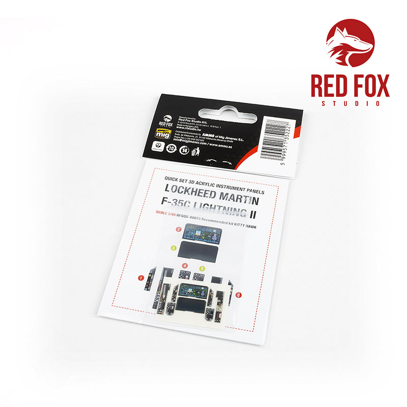 Red Fox RFS-48073 1:48 F-35C Lightning II 3D Instrument Panel