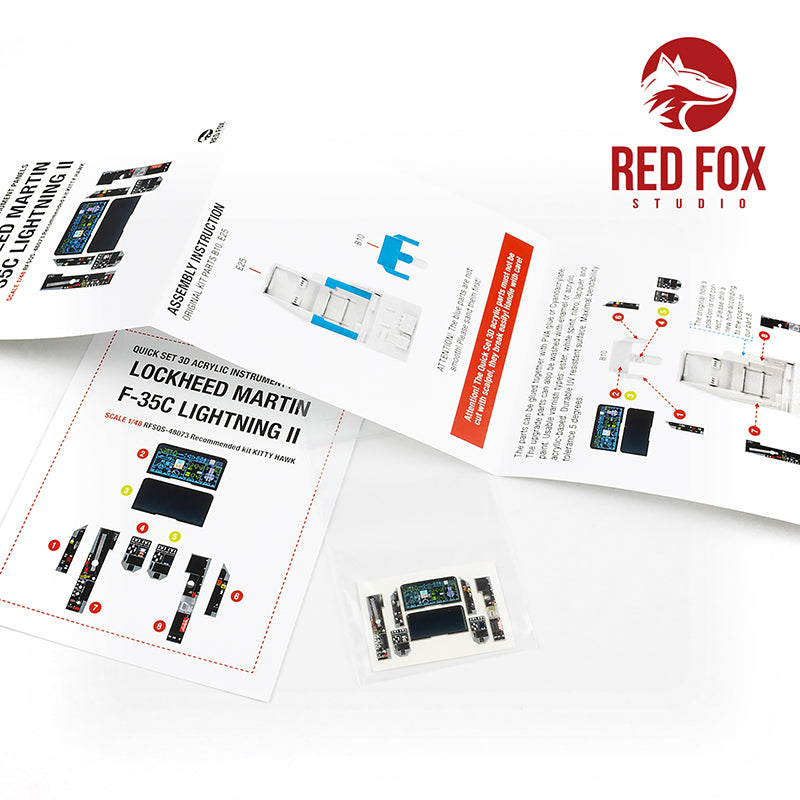 Red Fox RFS-48073 1:48 F-35C Lightning II 3D Instrument Panel