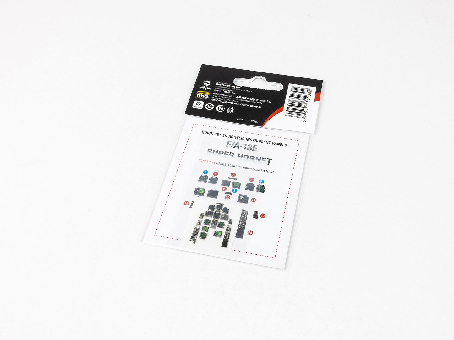 Red Fox Studio RFS-48081 1:48 Boeing F/A-18E Super Hornet 3D Instr. Panel