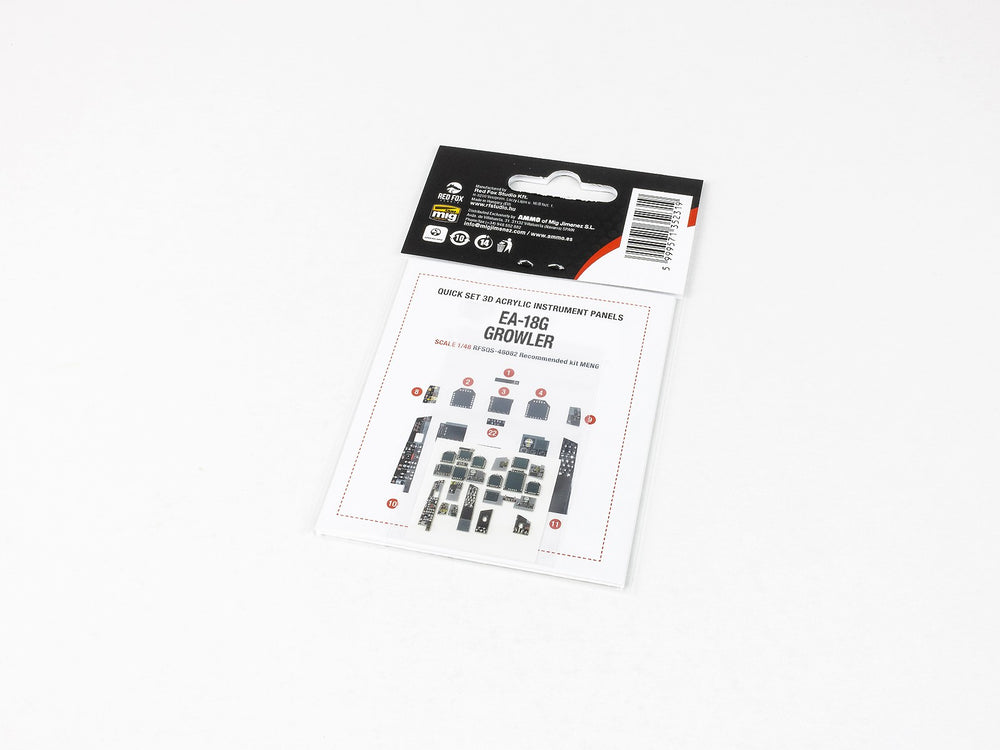 Red Fox Studio RFS-48082 1:48 Boeing EA-18G Growler 3D Acrylic Instrument Panel